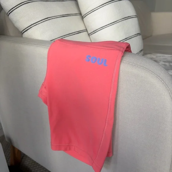 SoulCycle x lululemon Align High-Rise Short 8" in the color Raspberry Cream - Picture 3 of 7